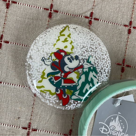Walt Disney World Mickey & Minnie Snow Globe Ears Disney Mickey Ear Headband New - Picture 4 of 6